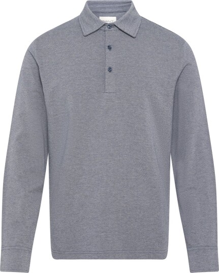 Gant Twill Ls Polo Shirt Navy M