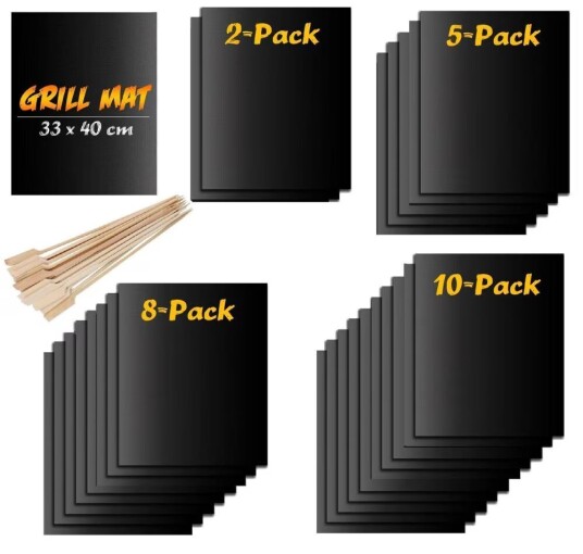 Angelbaby 10-Pack Non Stick Grillmatta Ugnsmatta & Bakningsmatta