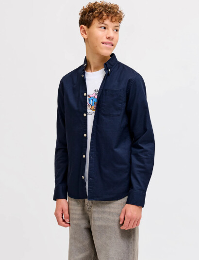 Jack & Jones Jjeoxford Shirt L/S Noos Jnr Blue 176 Jack & Jones Jjeoxford Shirt L/S Noos Jnr Blue 176