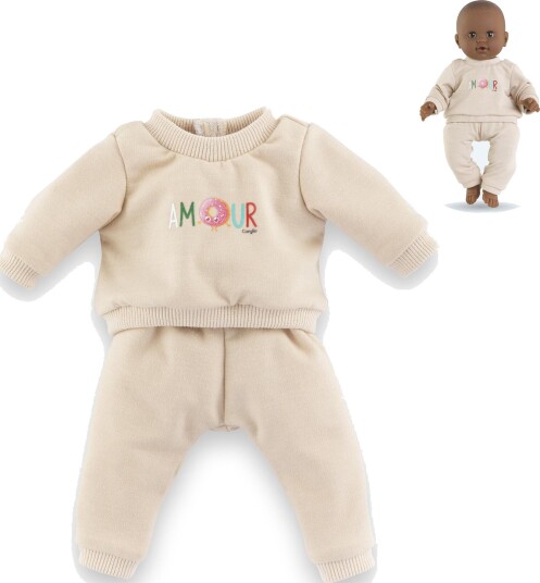 Corolle Amour Joggesett til Dukke – Passer 36 cm 2+ år – Beige
