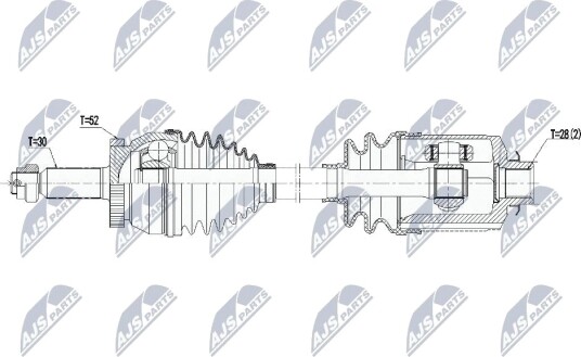 Nty Drivaksel NTY NPW HY 563 Nty Drivaksel NTY NPW HY 563