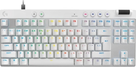 Logitech G Pro X TKL Mekanisk Gaming Tastatur med Bakgrunnsbelysning - Hvit Logitech G Pro X TKL Mekanisk Gaming Tastatur med Bakgrunnsbelysning - Hvit