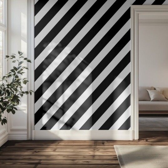 Tapet Sorte Diagonale Striper