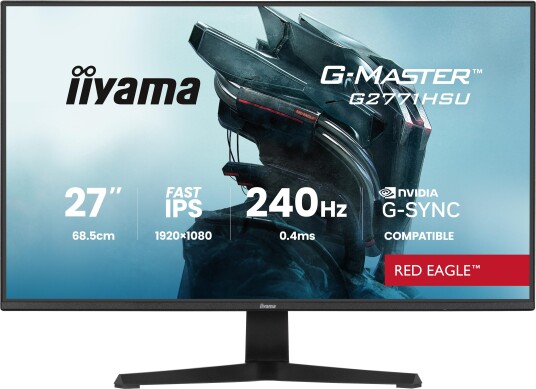 Iiyama G-Master Red Eagle 27" FHD Gaming Skjerm 240Hz IPS Svart Iiyama G-Master Red Eagle 27" FHD Gaming Skjerm 240Hz IPS Svart