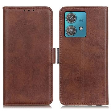 Motorola Moto G84 Lommebok-deksel med Magnetisk Lukning Brun