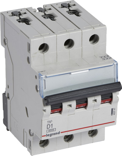 Legrand TX³ MCB automatsikring D10 3P 3M 6kA Legrand TX³ MCB automatsikring D10 3P 3M 6kA