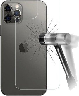 iPhone 12 Pro Max Herdet Glass Beskyttelse av Bakdekslet - 9H - Klar