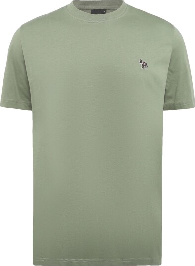 PS Paul Smith Mens Reg Fit Ss Tshirt Zebra 34D_LT GREYISH GREEN M