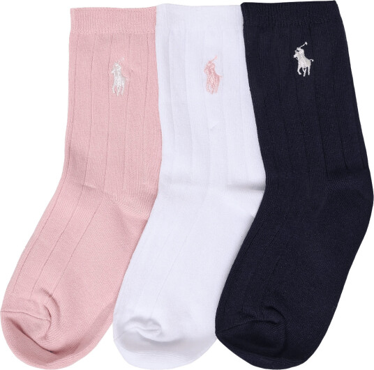 Ralph Lauren Kids Bci Cotton Clssc Rb Sld Crw 3Pk Multi/patterned 4/6X