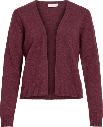 Vila Viril Short L/S Knit Cardigan Noos Burgundy L