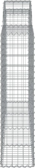 vidaXL Gabionkurver buede 14 stk 200x30x120/140 cm galvanisert jern