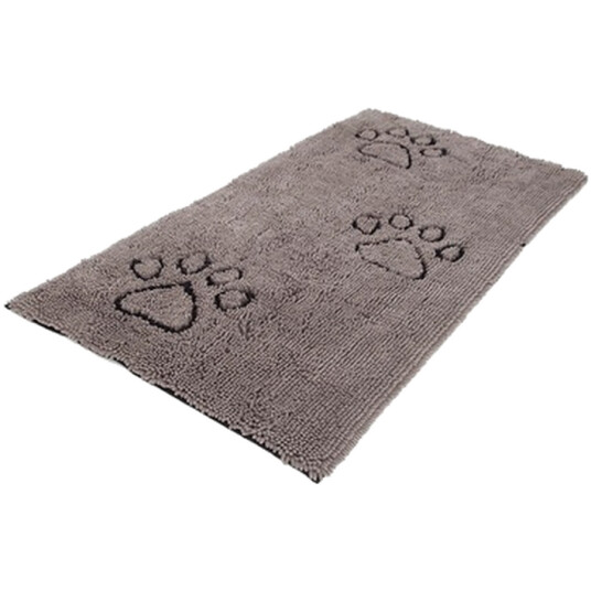 Dirty Dog Dørmatte Grå Large 89x66cm - Høyabsorberende Mikrofiber