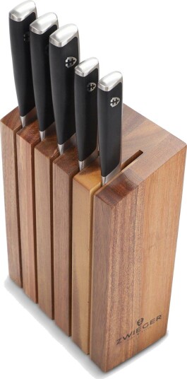Zwieger Magneto Knivblokk med 5 kniver - Tre