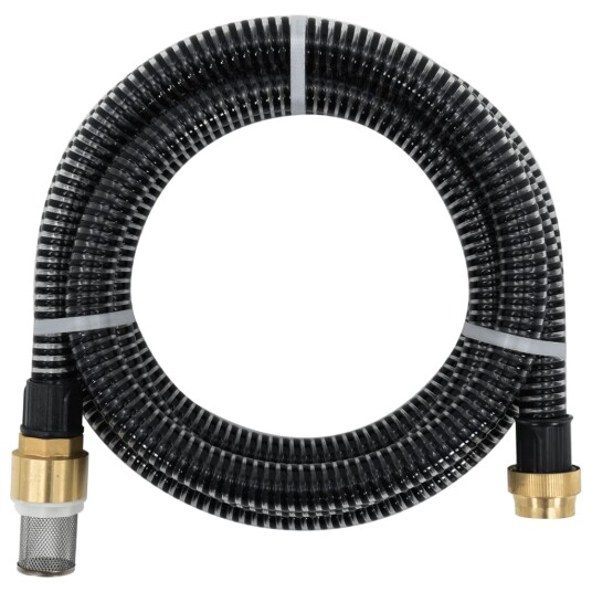vidaXL Sugeslange med messingkontakter 10 m 25 mm svart vidaXL Sugeslange med messingkontakter 10 m 25 mm svart