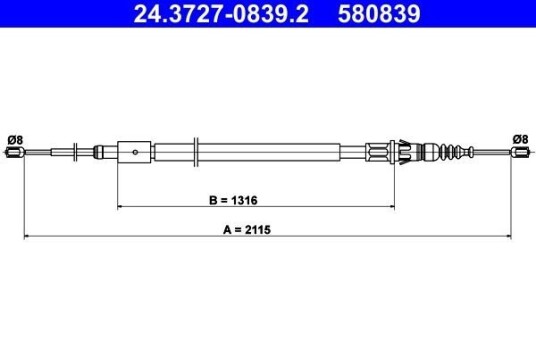 Bremsewire ATE 24.3727 0839.2
