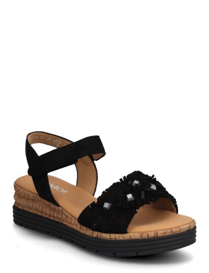 Gabor Wedge Sandal Black 41 Gabor Wedge Sandal Black 41