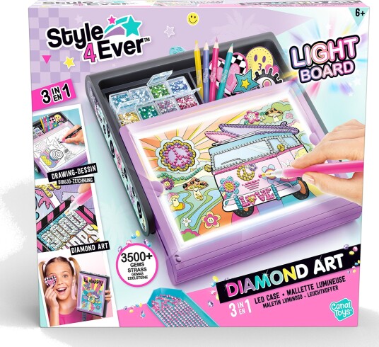 Stil 4 Ever Diamond Art 3-I-1 LED Boks - 6+ År