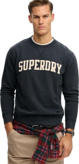 Superdry Vintage Athletic Crew   Navy   M