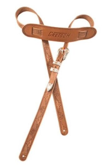 Gretsch Vintage Tooled Guitar Strap Russet Leather Gretsch Vintage Tooled Guitar Strap Russet Leather