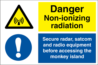 Jo Safety Danger Non-ionizing radiation Self Adhesive Vinyl V NR 200 x 300 mm IMO 120010VNR Jo Safety Danger Non-ionizing radiation Self Adhesive Vinyl V NR 200 x 300 mm IMO 120010VNR