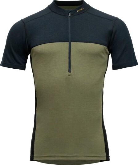 Devold Men"s Lauparen Merino 190 Zip Tee Ink/lichen/black M