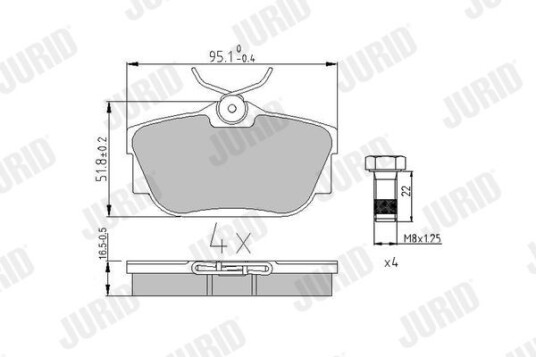 Bremseklosser JURID 571875J Bremseklosser JURID 571875J
