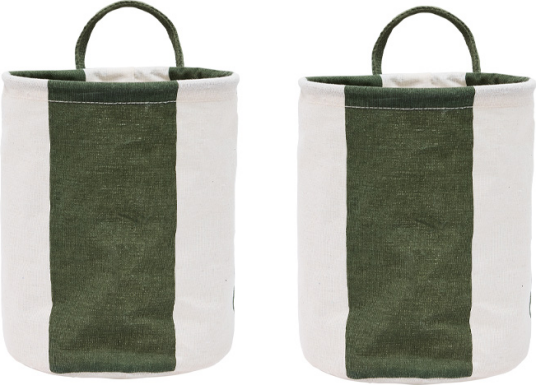 Oyoy Kara oppbevaringskurv small 22xØ18 cm 2 pakning Dark Green