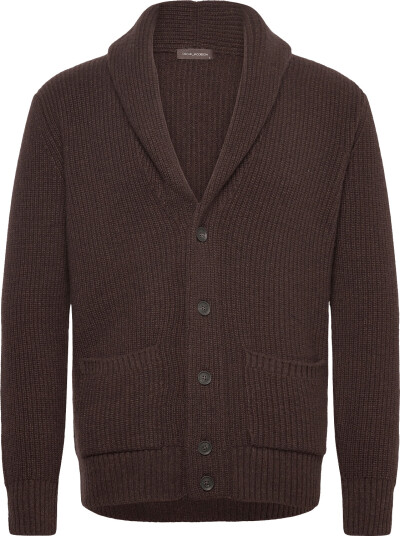 Oscar Jacobson Roland Cardigan Brown XXXL