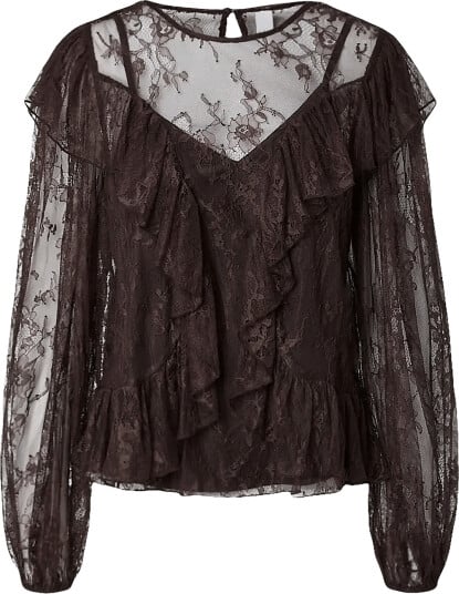 YAS Yasleontine Ls Lace Top S.   Show   Brown   XL