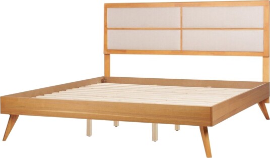 Seng med lamellbunn Poissy Lyst tre beige 180x200 cm