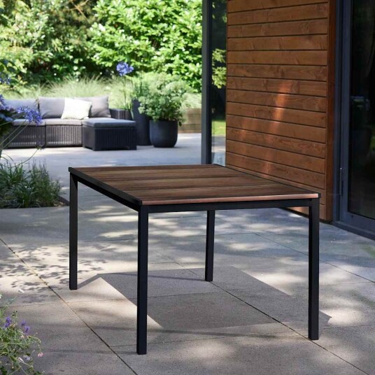 Keter Signature Porto bord 160 cm ask og svart stål