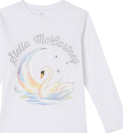 Stella McCartney Kids Genser Hvit m. Svanen Stella McCartney Kids 10 år 140 Genser