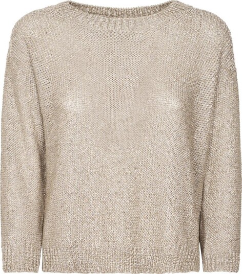 Max Mara Dame Strikkevarer Beige S,