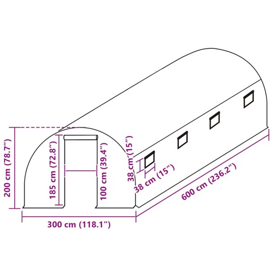 vidaXL Erstattningstrekk til drivhus (18 m²) 3x6x2 m gjennomsiktig vidaXL Erstattningstrekk til drivhus (18 m²) 3x6x2 m gjennomsiktig