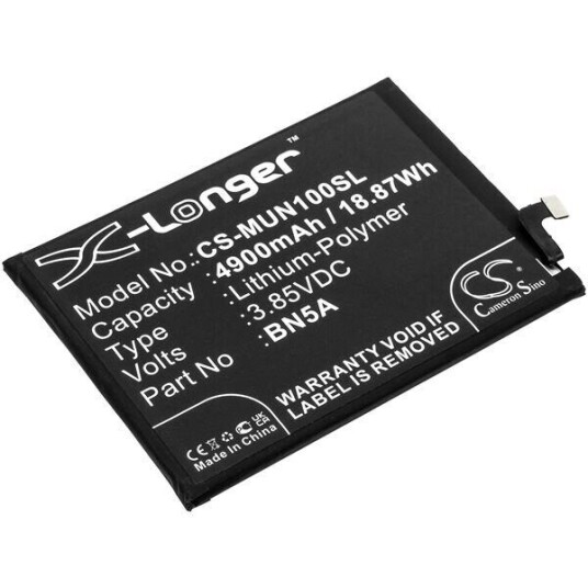 Xiaomi Redmi Note 10 5G Global batteri (4900 mAh 3.85 V, Sort)