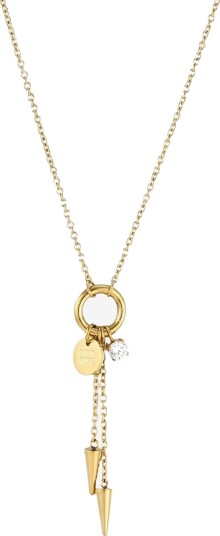 Bud To Rose Spike Short Necklace Gold   GOLD   One Size
