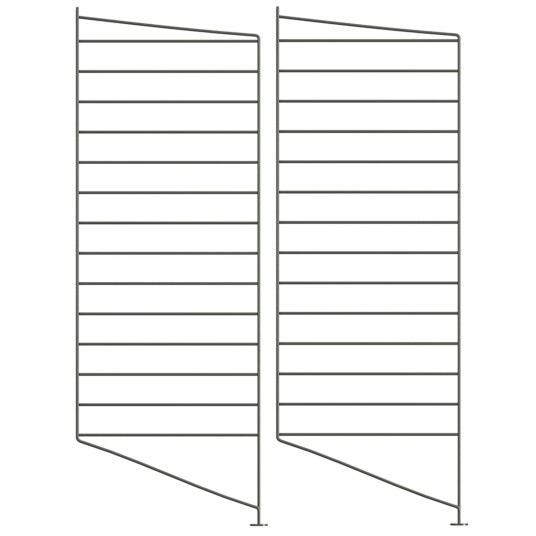 String String Gavler Gulv 30x85 cm 2 pk Mørkegrå String String Gavler Gulv 30x85 cm 2 pk Mørkegrå
