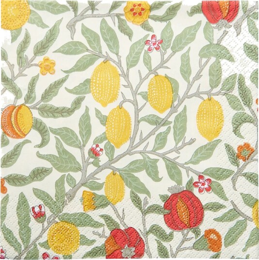 William Morris By havi William Morris Napkin Fruit Napkin   Yellow   33X33CM