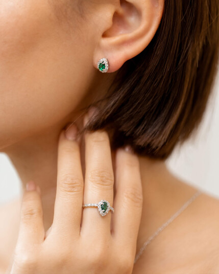 Bianca øredobber emerald