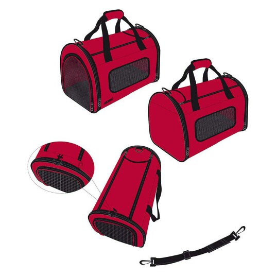 Ozami Transportveske for Små Dyr 41.5x25x25cm Rød