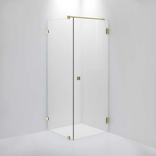INR Iconic Nordic Rooms Dusjhjørne ARC 13 Original Brushed Brass / 80x80cm Klart Glass INR Iconic Nordic Rooms Dusjhjørne ARC 13 Original Brushed Brass / 80x80cm Klart Glass