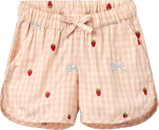 Flöss Shorts   Dokke   Berry/Bow Rutete   Flöss   7 år 122   Shorts   Rosa