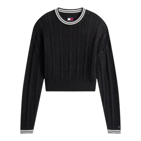 Tommy Jeans Dame Strikkevarer Svart L
