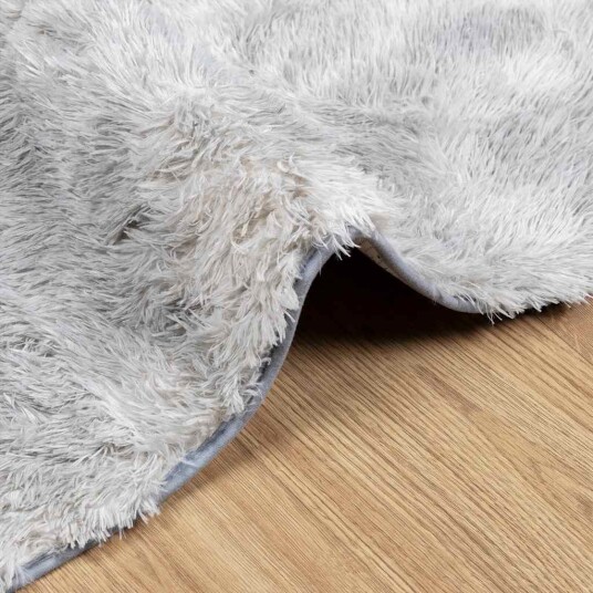  Flossteppe med lang luv NAVARRA sølvgrå 80x150 cm polyester 8721158558060