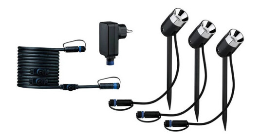 Paulmann - Plug & Shine 3 LED Hage Lampe Pike IP65 Anthracite Paulmann - Plug & Shine 3 LED Hage Lampe Pike IP65 Anthracite