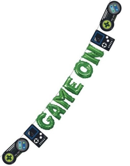 3,65 Meter Banner med Teksten "Game On" Game On