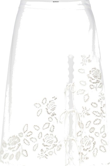 Monki Broderie Anglais Skirt   White   36