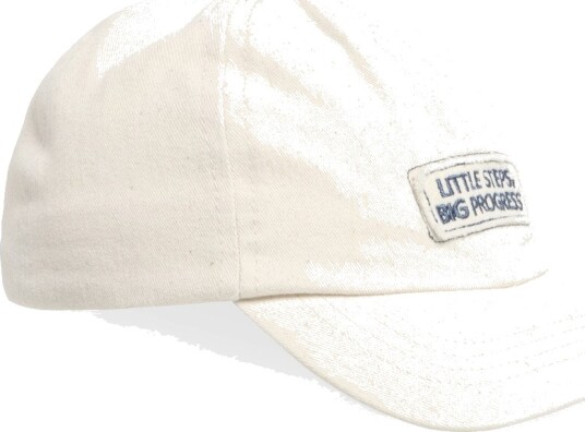 Mango Cap With Embroidered Text   Beige   1 3