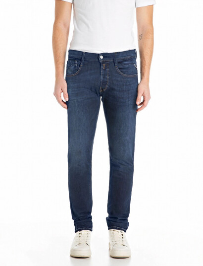Replay Anbass Trousers Slim 99 Denim Navy 32 x 32 Replay Anbass Trousers Slim 99 Denim Navy 32 x 32