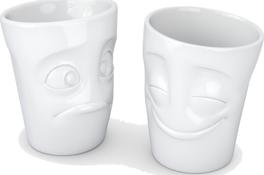 58products Krussett - 350ml, Glad & Forvirret Ansikt - 2 stk